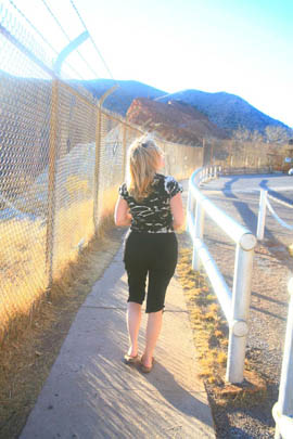 Lynette near the Copper Queen Mine